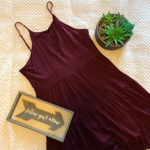 Francesca’s Alya Medium Maroon Racerback Dress